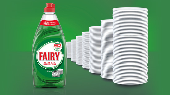 Seit August 2016 ist Fairy in der 500 ml Flasche erhältlich – neue Größe, mehr Inhalt! 