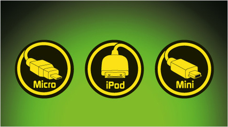 Avec le chargeur USB portable Duracell, différents câbles peuvent être utilisés : micro-USB (fourni avec le chargeur), mini-USB ou encore un câble pour les appareils Apple (iPhone, iPod…).