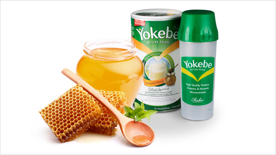 Yokebe est un shake repas faible en calorie avec du miel naturel...