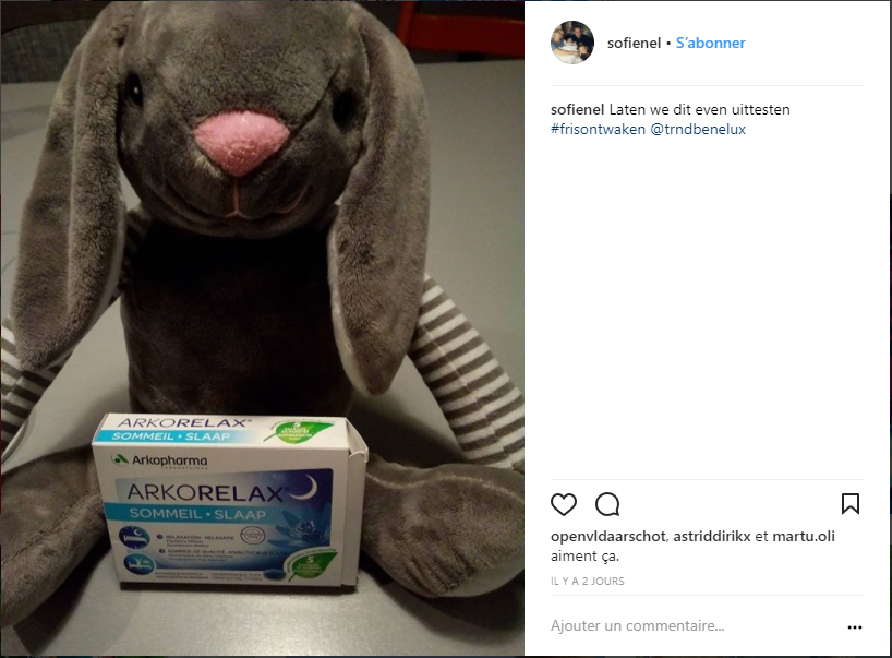 Trnd-partner Sofie_nel is klaar om naar bed te gaan met ARKORELAX SLAAP...