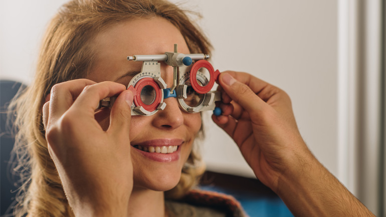 Průběh měření astigmatismu