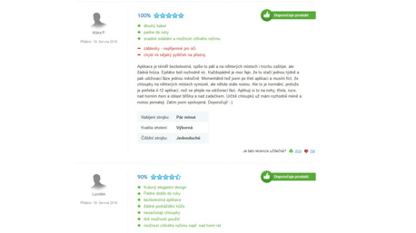 A vaše skvělé recenze, které vycházejí ze zkušeností opravdových znalkyň produktu!