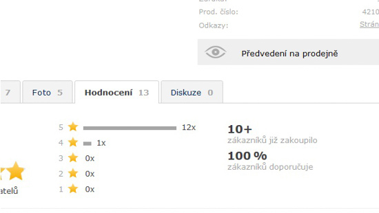 Kliněte na "hodnocení" a poté na "přidat uživatelskou recenzi". 