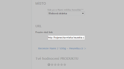 vložení URL odkazu