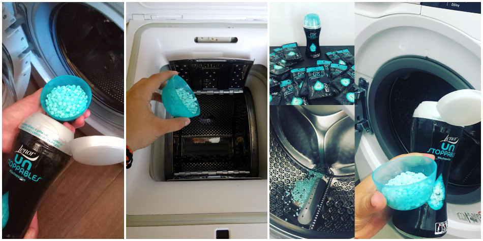 dávkování vonných perliček Lenor Unstoppables