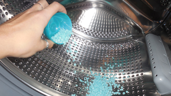 A první praní na sebe nenechalo dlouho čekat...