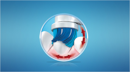 Díky 3D technologii účinně odstraňuje zubní plak ulpívající na zubech …