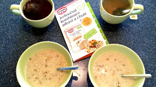 A hned na to následovalo ochutnávání - třeba ve formě snídaně pro sebe a manžela.