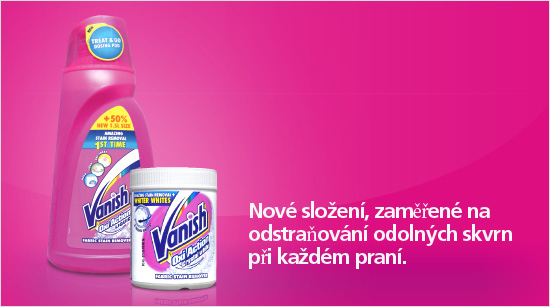 Vanish, díky svému složení Oxi Action, představuje účinné řešení proti široké řadě skvrn.