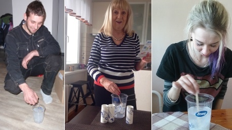 provádění testu rozpustnosti ...