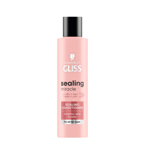 Eine Flasche von Gliss Sealing Miracle Conditioner