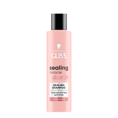 Eine Flasche von Gliss Sealing Miracle Shampoo