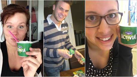 ... haben Activia Joghurt geschlemmt und gelöffelt, ... 