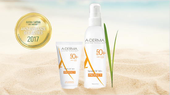 Besonders hautverträglich schützt und stärkt A-DERMA Protect die Haut – basierend auf den aktiven Inhaltsstoffen des Junghafers, der Arzneipflanze des Jahres 2017.