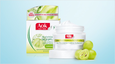Die Formel der Aok 24h Feuchtigkeits-Tagespflege spendet tiefenwirksame Feuchtigkeit, strafft und schützt die Haut.