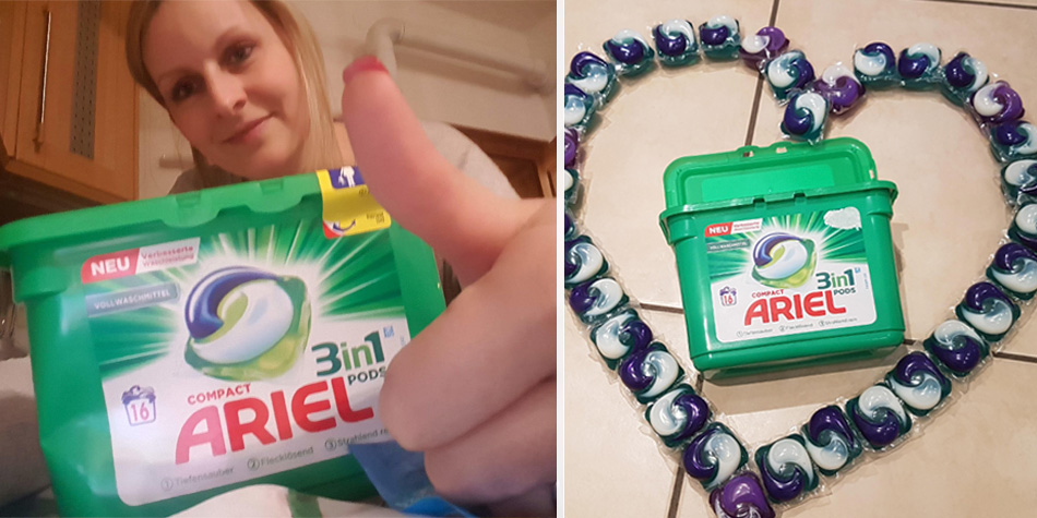 Wir zeigen uns Begeisterung von den Ariel 3in1 PODS.