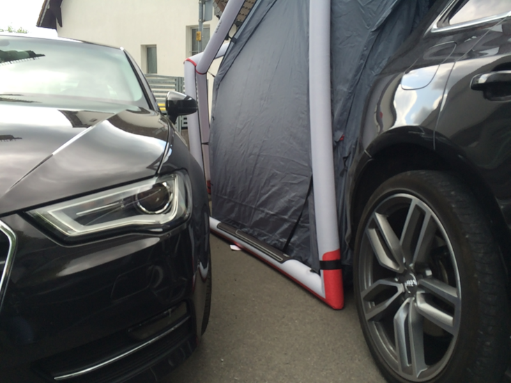 Onlinereporterin calotta64 bot beim Test der Fahrzeuganbindung direkt mehrere Audis auf.