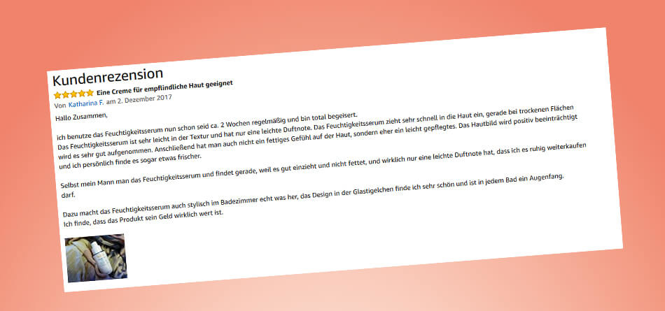 Und auf Amazon können andere Beauty-Fans den Beitrag von trnd-Partnerin Shira1988 lesen.