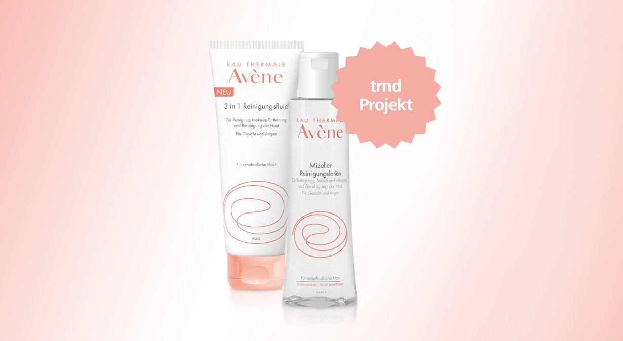 Die Eau Thermale Avène Mizellen Reinigungslotion und das 3-in-1 Reinigungsfluid reinigen Deine Gesichtshaut schonend, einfach und schnell von Make-up und Verunreinigungen.