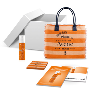 Das Startpaket im Projekt mit dem Sonnenfluid SPF 50+ von Avène.