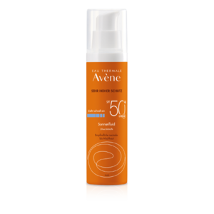 Eau Thermale Avène Sonnenfluid SPF50+ ohne Duftstoffe.