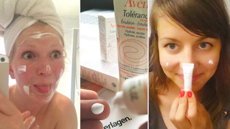 Unser Hautbild mit Eau Thermale Avène Tolérance Extrême Emulsion.