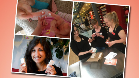 ...Proben mit Freundinnen geteilt...