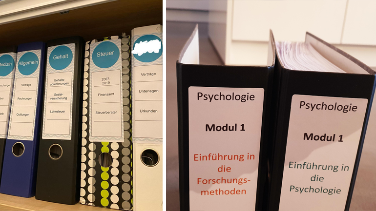 Ordnerrückenetiketten