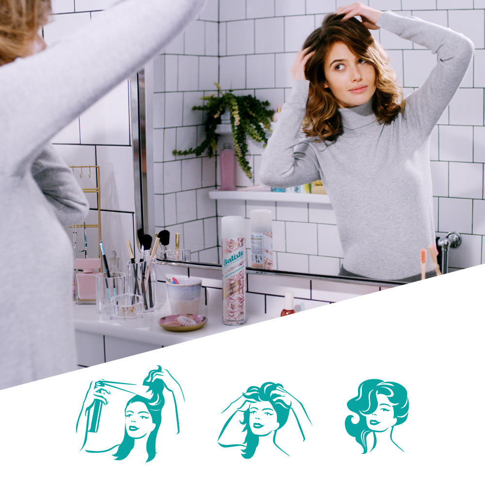 Das geht ganz easy, wann und wo du willst: einfach aufsprühen, einmassieren, durchbürsten und anschließend wie gewohnt stylen.