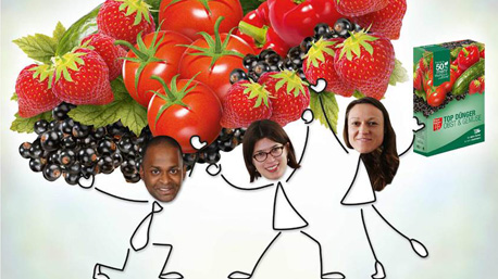 Unsere Ansprechpartner Dilip, Suhad und Eva (v.l.n.r.)