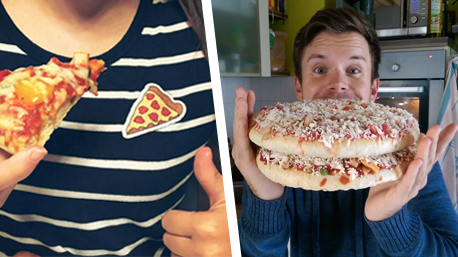 ... und sie mit Freunden, Bekannten und Pizza-Fans im Internet geteilt.