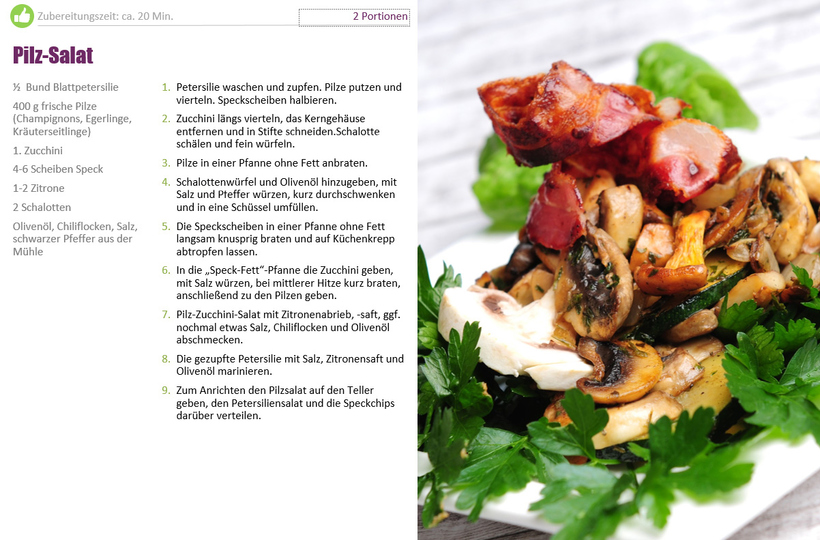 BodyChange Classic: Pilz-Salat