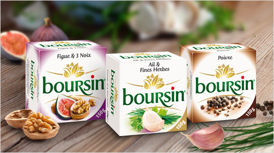 Mit Rahm veredelte Milch, verfeinert mit erlesenen Zutaten. Boursin stellt seine exquisiten Frischkäse seit 1963 nach unverändertem Originalrezept in der Normandie her.