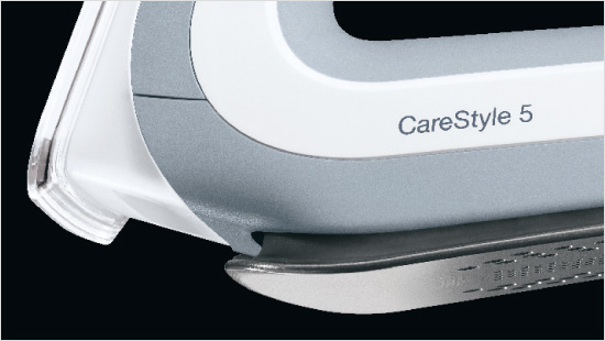 Die Kurvenform der 3D BackGlide Bügelsohle.