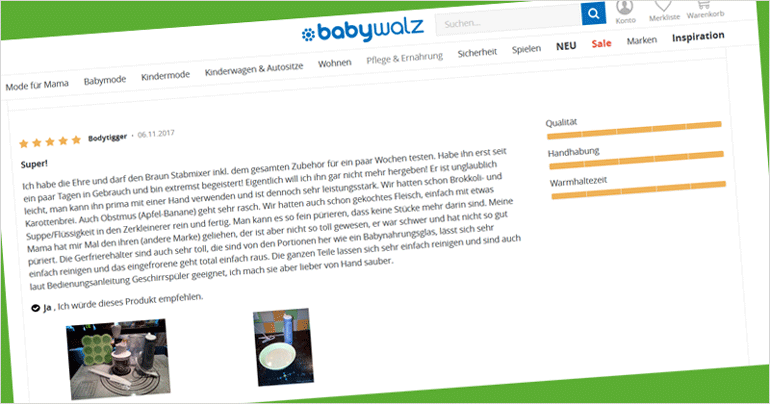 trnd-Partnerin bodytigger berichtet inklusive Fotos auf babywalz.de