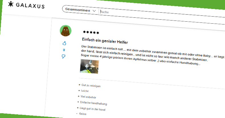 Auf Galaxus listet trnd-Partnerin Pinkabella23 Vor- und Nachteile auf. 