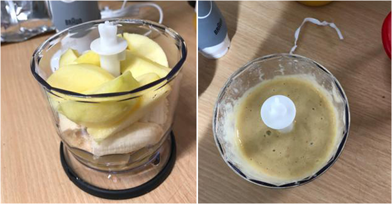 Mit dem Zerkleinerer zaubert trnd-Partnerin Nuessli91 ein ganz feines Püree für ihr Leckermäulchen.