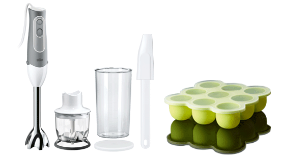 Das Braun MultiQuick 5 Baby Stabmixer-Set au einen Blick.