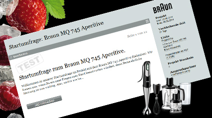 In der Startumfrage können wir unseren ersten Eindruck übermitteln.