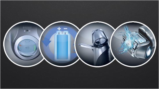 Weitere Vorteile des Series 7: das moderne Display für den Lade-, Akku- und Hygiene-Status, der Lithium-Ionen-Akku ohne Memory-Effekt, der Präzisionstrimmer und dass er voll abwaschbar ist.