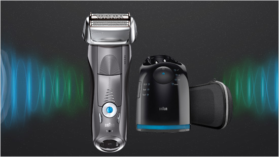 Mit dem Braun Series 7 erleben Männer selbst an schwer erreichbaren Stellen eine besonders gründliche Rasur. Dank Wet & Dry Funktionalität ist er auch für die Rasur unter der Dusche geeignet.