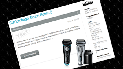 In der Startumfrage geben wir unseren ersten Eindruck vom Series 9 an Braun weiter