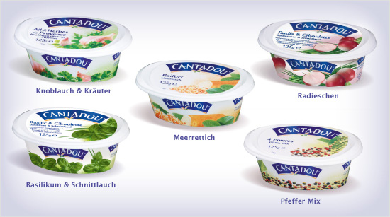 … bietet eine breite Palette an Geschmacksrichtungen an: Cantadou ist als streichfähiger Frischkäse in sechs verschiedenen Sorten erhältlich. Ganz neu ist die Sorte …