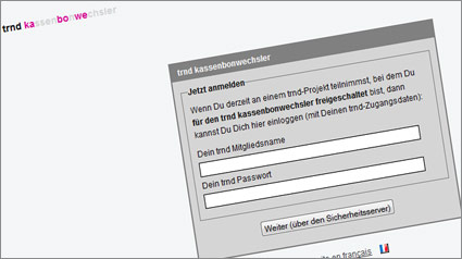 Der trnd Kassenbonwechsler.
