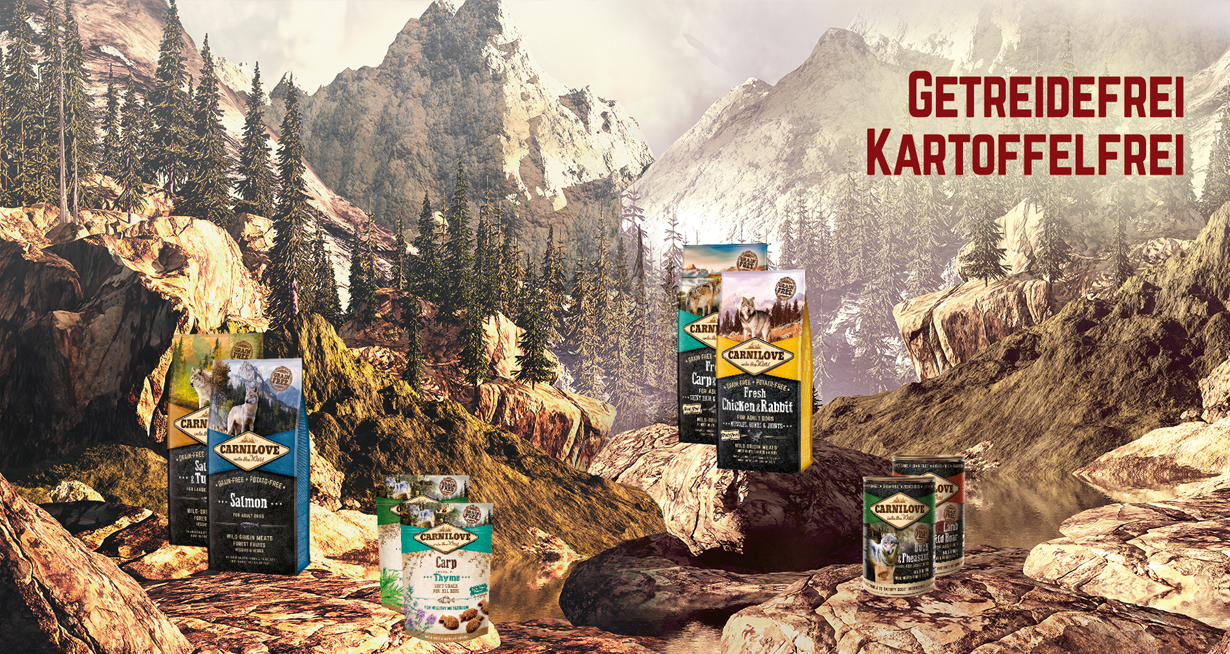 Carnilove bietet Dir dafür viele Futter-Sorten für Hunde und Katzen verschiedener Rassen, Größen und auch jeden Alters.