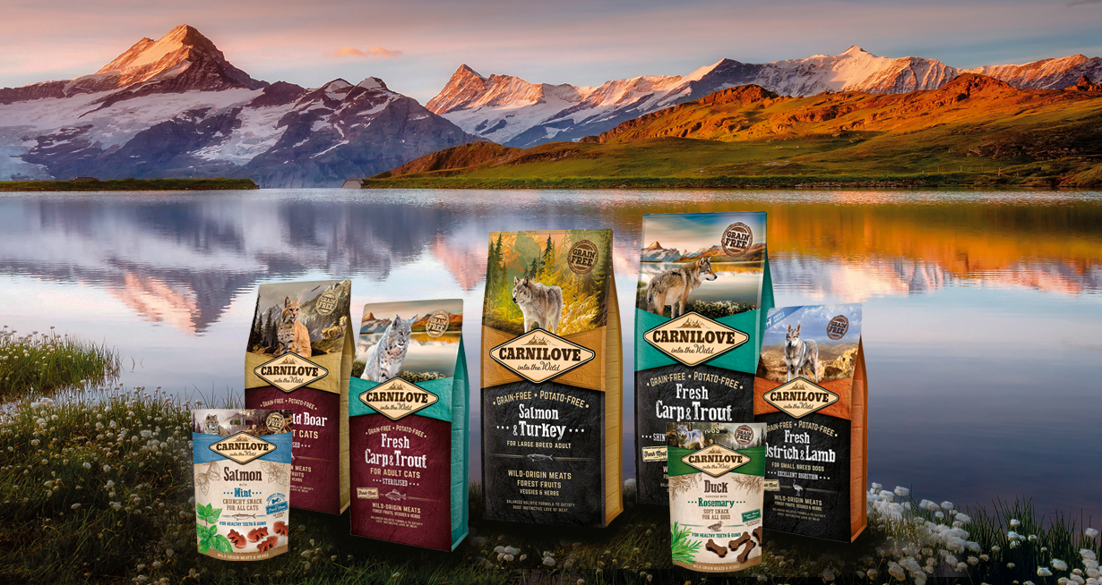 Carnilove versorgt Hunde und Katzen mit hochwertigen Nährstoffen – mit hohem Fleischgehalt und ohne Kartoffeln oder Getreide.