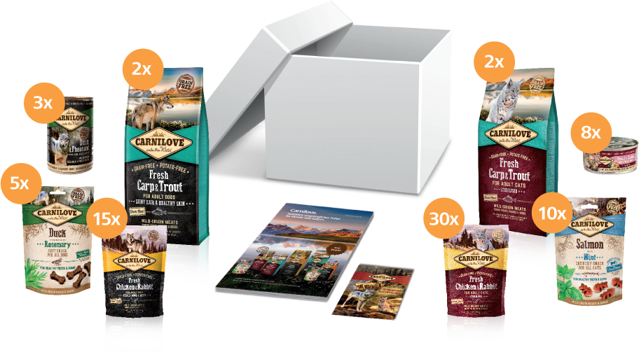 Das Startpaket im Projekt mit Carnilove.