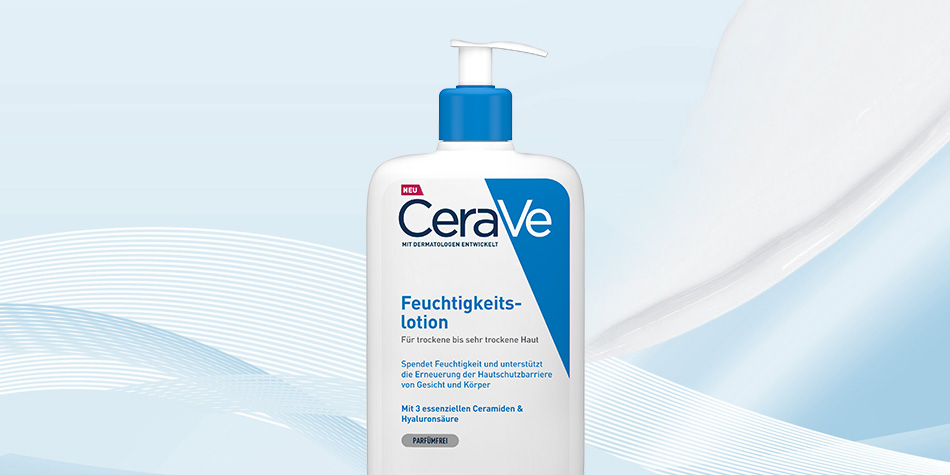 Die CeraVe Feuchtigkeitslotion spendet intensiv Feuchtigkeit und unterstützt die Erneuerung der Hautschutzbarriere – für Gesicht und Körper.