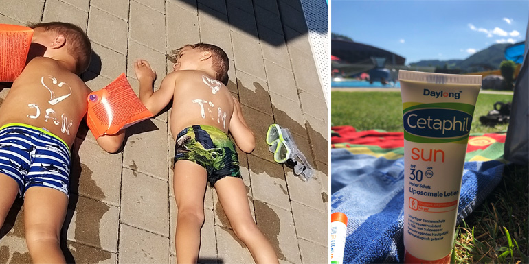 ... oder im Freibad: Cetaphil® Sun Daylong™ Liposomale Lotion SPF 30 hat war überall dabei.