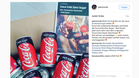 trnd-Partnerin glamourela freut sich, die Coke Zero Sugar mit der Familie probieren zu können.